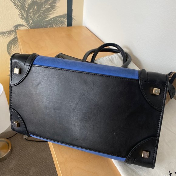 COPY - CELINE MINI LUGGAGE 3 COLOR LEATHER HANDBAG - Picture 8 of 10
